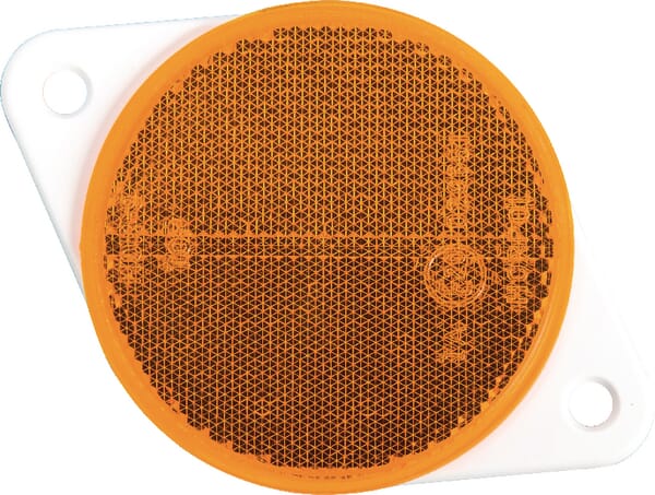 Catadioptre rond orange Ø75mm à visser — réf. LA75017