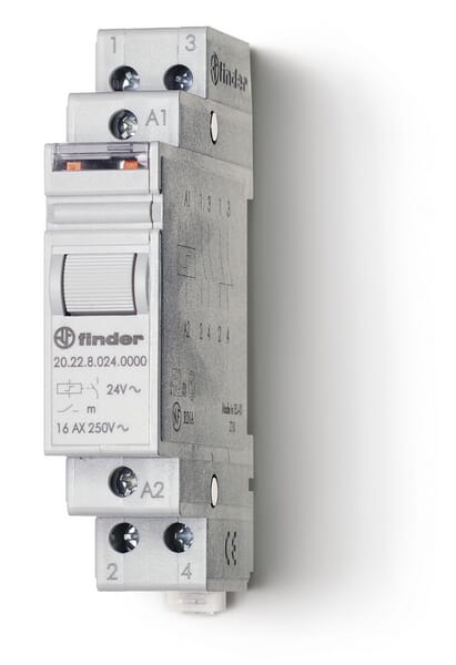 Relais pas à pas 17,4 mm 2NO 16 A/24 V CA/AgSnO2 · réf. 202280244000