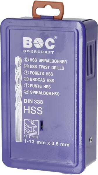 Sada vrtáků do kovu 1–13 mm, 25dílná