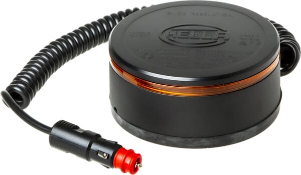 Gyrophare à LED, ronde, 12-24 V, ambre, magnétique, Ø 149 mm x 60 mm, K-LED Rebelution Hella — réf. 2XD455255021
