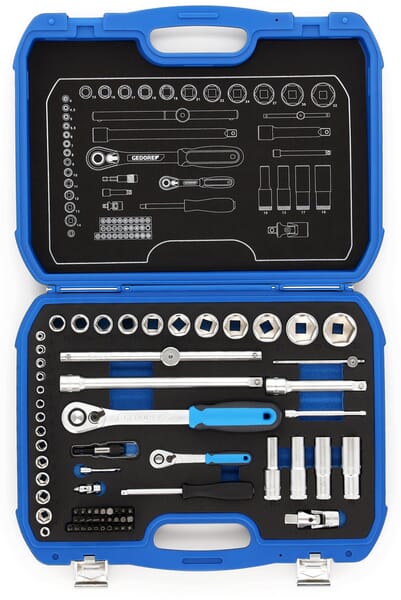 19 BMC 20 sada nástrčných klíčů 1/4"+1/2" 69 dílů