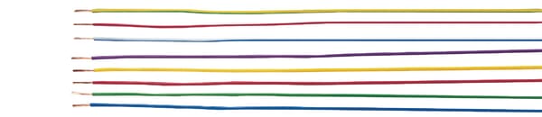 Montážní drát, 1mm2 červ./bílý