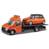 Mini Cooper S con carrello trasporto auto