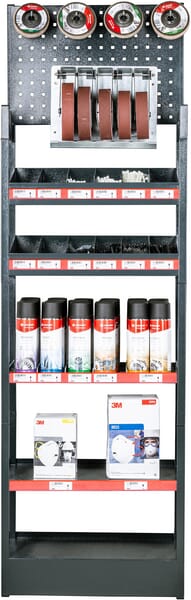 Regál se základním příslušenstvím – stříbrná edice