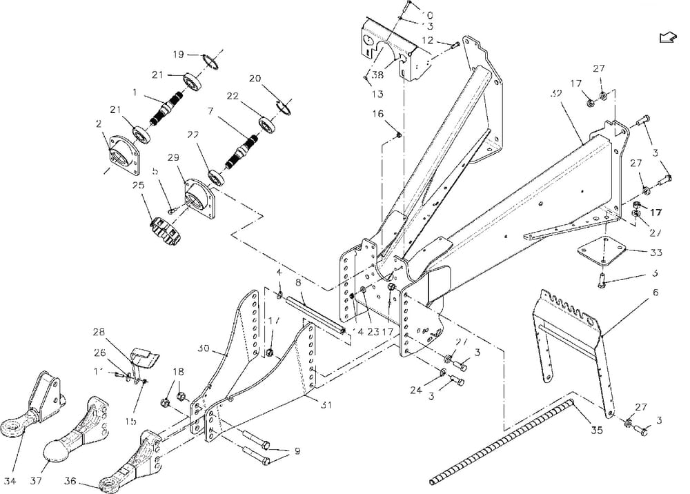 001 Vybavení spojovacího rámu