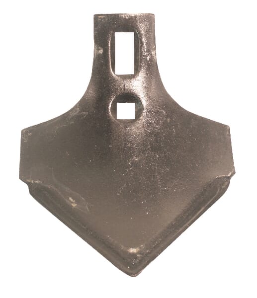 Pointe pied de canard 215x165x6mm 2 trous — réf. CP165