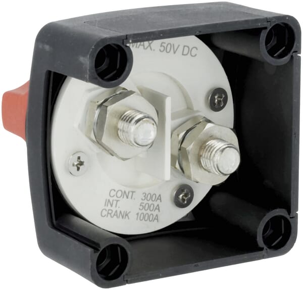 Coupe-batterie carré, noir, M10, 12/24V, 300A/1000A (5sec), IP54 vue 3
