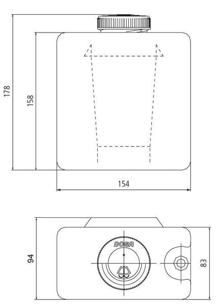 Réservoir lave-glace vue 2