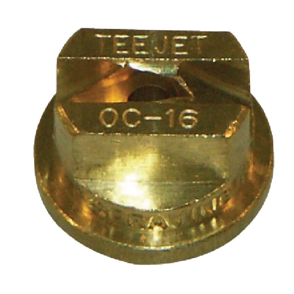 Buse de bordure à jet plat OC 80° 16 dorée laiton TeeJet · réf. OC16