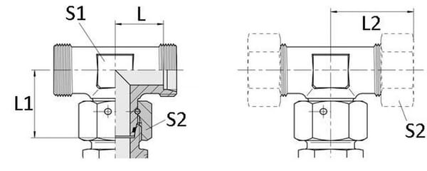 Té orientable 14S vue 2