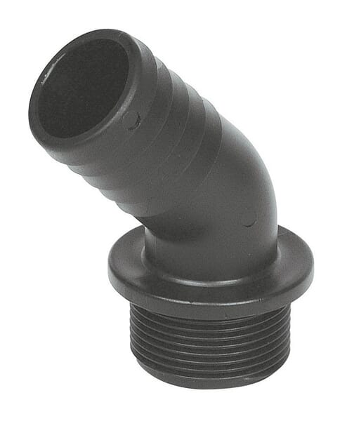 Koleno 45° s hadicovou přípojkou a vnějším závitem, GEOline