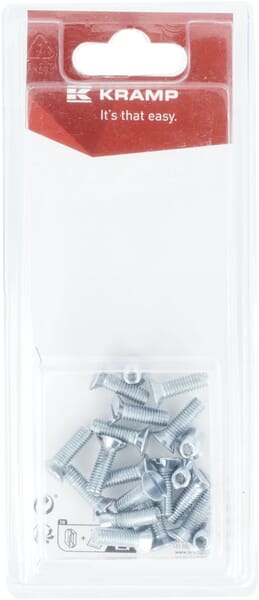 Vis à tête fraisée M5 x 16mm (20) — réf. KR963516P20B