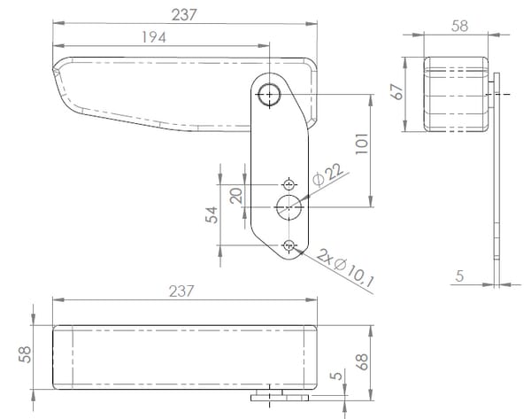 Ensemble d'accoudoirs pliables vue 3