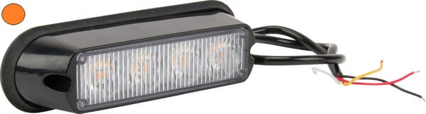 Avertisseur flash LED orange 4x3W 12/24V — réf. LA20011