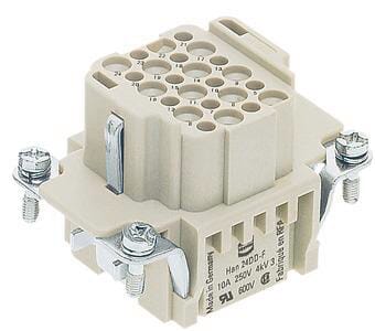 Han 24-DD - femelle - 24 broches + terre, taille 6B · réf. 09160243101
