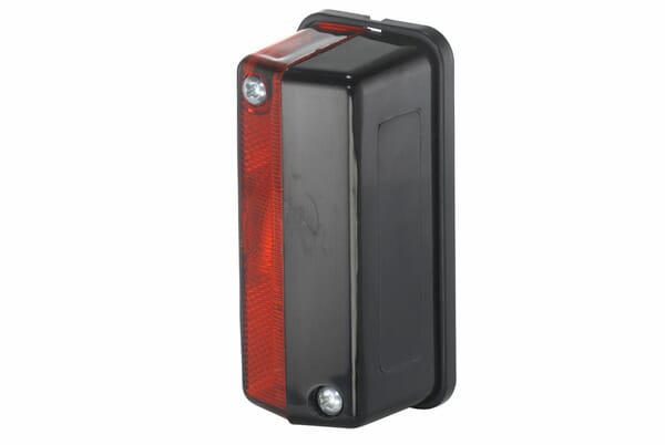 Feu de gabarit 4W, rectangulaire, 12/24V, rouge, à boulonner, Hella — réf. 2XS005020081