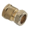 Straight brass coupling - female thread x compression end