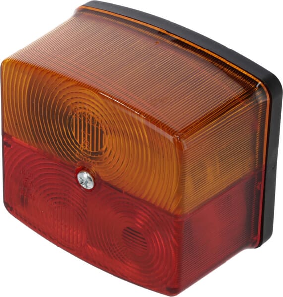 Feu arrière carré, 12V, ambre/rouge, à visser, 95x85x55mm, BBS(K) 6025, gauche — réf. 106025110