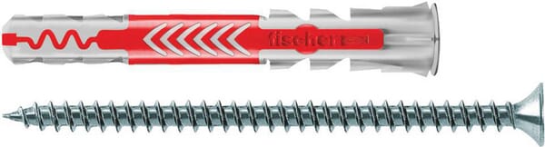 Chevilles tous matériaux DuoPower 6 x 50 A2 avec vis en acier inoxydable / Blister de 4 — réf. 537670