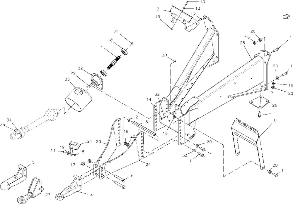 001 Vybavení spojovacího rámu