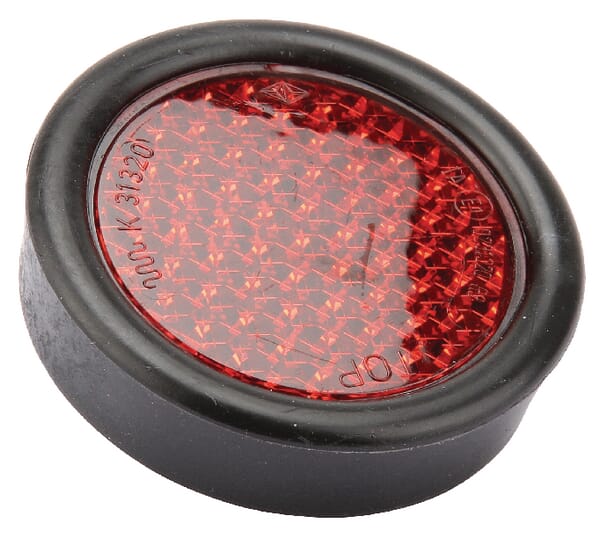 Catadioptre rond rouge Ø50/65mm à visser — réf. 5624