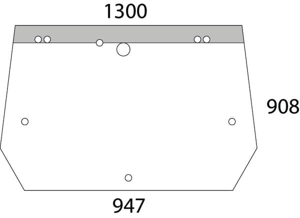 Vitre arrière inférieure — réf. D6859