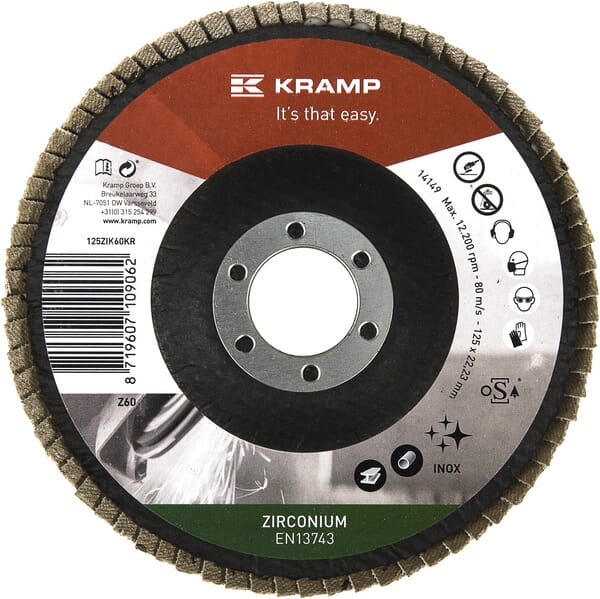 Disque lam. zircon 125mm K60 — réf. 125ZIK60KR