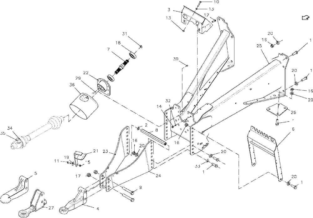 001 Vybavení spojovacího rámu
