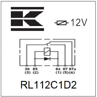 Mini relais 12V, inverseur, 30A/40A, diode, sans support vue 3