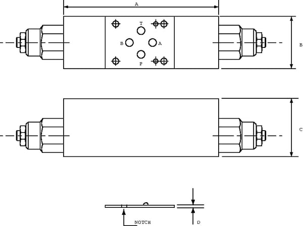 Valve d'équilibrage CB10HV3B1E200B00 NG06 vue 3