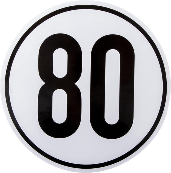 Autocollant 80 km · réf. BF80