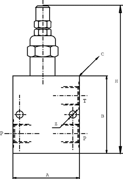 Clapet de régulation de pression en acier vue 3