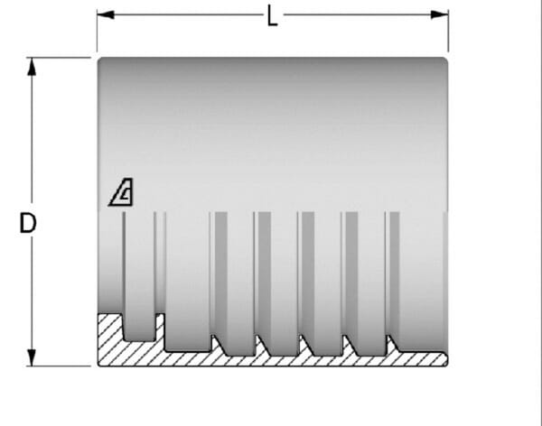 Jupe à sertir Ø33x30,5mm DN16 acier / zingué / blanc passivé Alfagomma vue 2