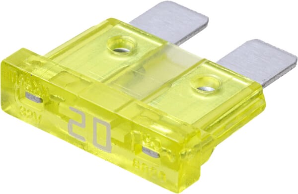 Fusible lame standard 20A longueur 20mm jaune pack 100x iMaXX · réf. SI22020