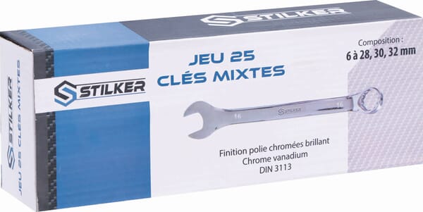 Jeu de clés mixtes 25 pièces. · réf. 68641STI