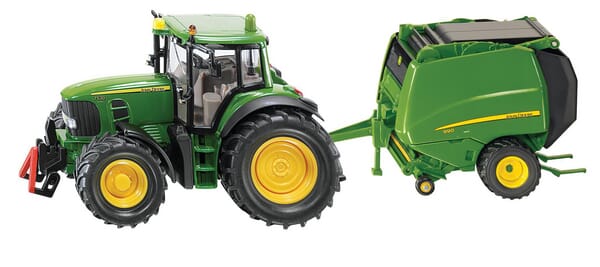 John Deere et presse balles rondes — réf. S01665