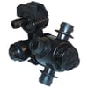 Teejet nozzle holders with 4 connections, anti-drip valve and 1 hosetail