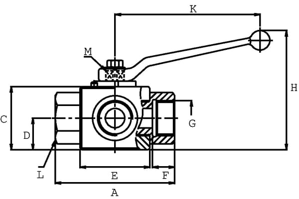 Robinet a 3 voies 3/4BSP vue 3