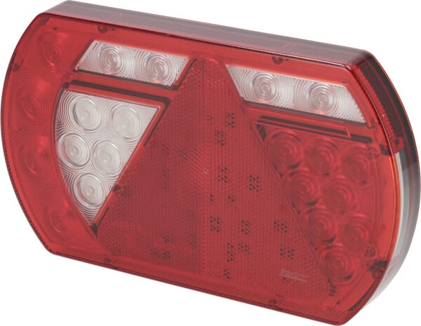 Feu arrière gauche multifonction à LED, 12 V, 236x140x24,3 mm, Baïonnette 5 broches, Kramp — réf. L26060P5LH1
