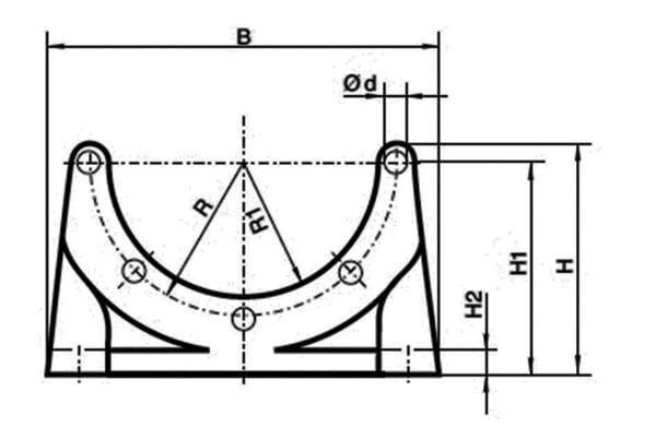 Bride de base simple PDM A200 vue 3