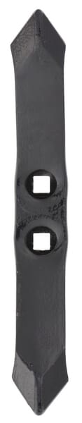 Pointe de cultivateur 300x40x16mm, réversible trempée, courbée, 2 trous — réf. CP781KR