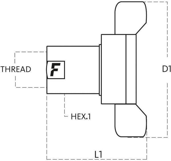 Coupleur mâle 1" BSP vue 2