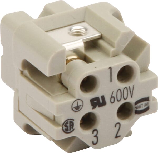Insert F A 3P racc. à vis — réf. 09200032711