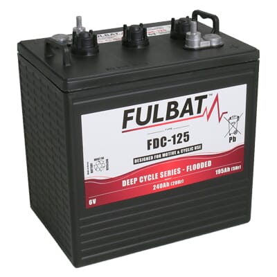 Batterie 6V 240(C20)/195Ah(C5) plomb-acide noyé · réf. FDC125