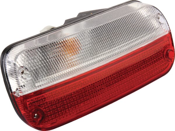 Feu arrière gauche 12 V 21 W, transparent/rouge, adapté à New Holland — réf. 3510305IAM