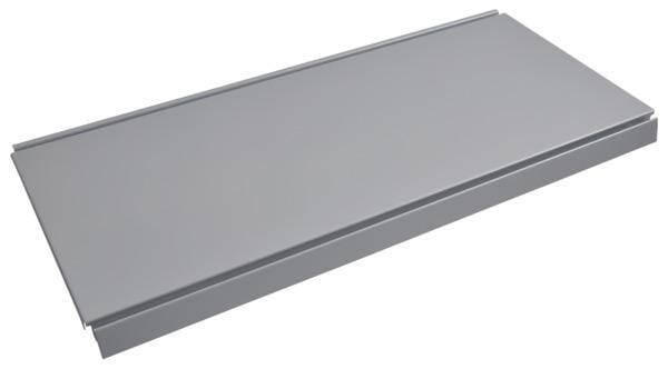 Policové dno 47x125 cm, šedý hliník