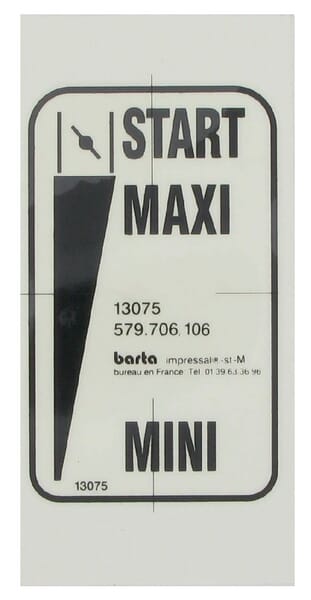 Etiq. mannette gaz · réf. ET13075