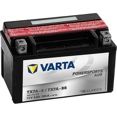 Batterie 12V 6Ah 105A AGM Powersports VARTA · réf. 506015011I314PS
