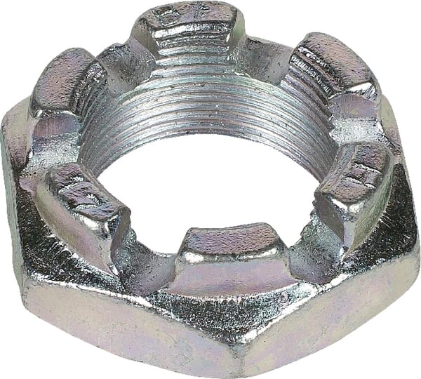 Ecrou crénelé modèle haut M30 x 1,5 zingué — réf. 3030142