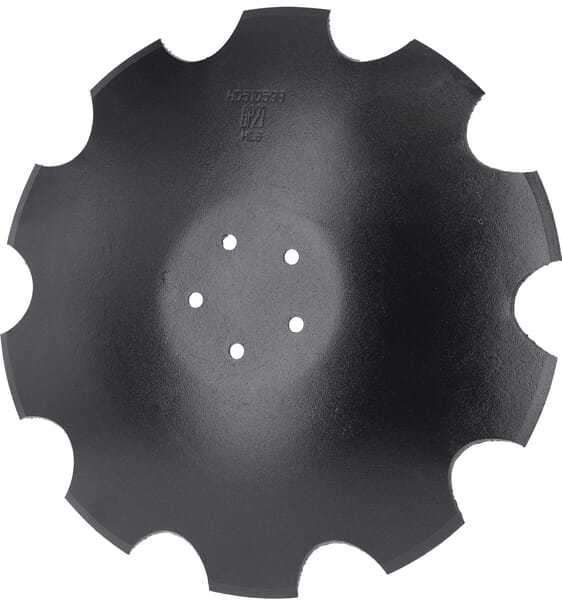Disque de herse cranté 510 mm, 5 orifices — réf. HD510598